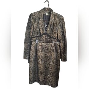 Vintage Animal  Print Suit By Harvébernard Size 8